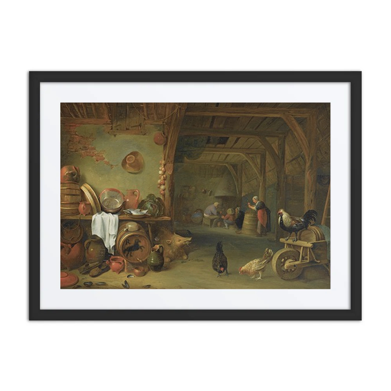 A Barn Interior with Still Life