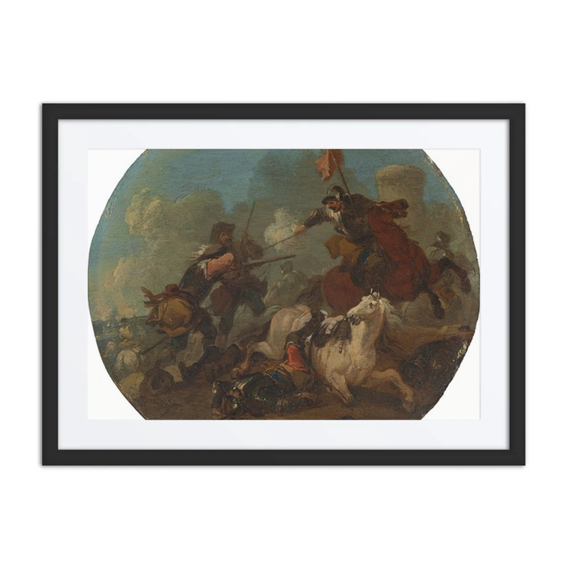 A Battle Scene with a Fallen Horse