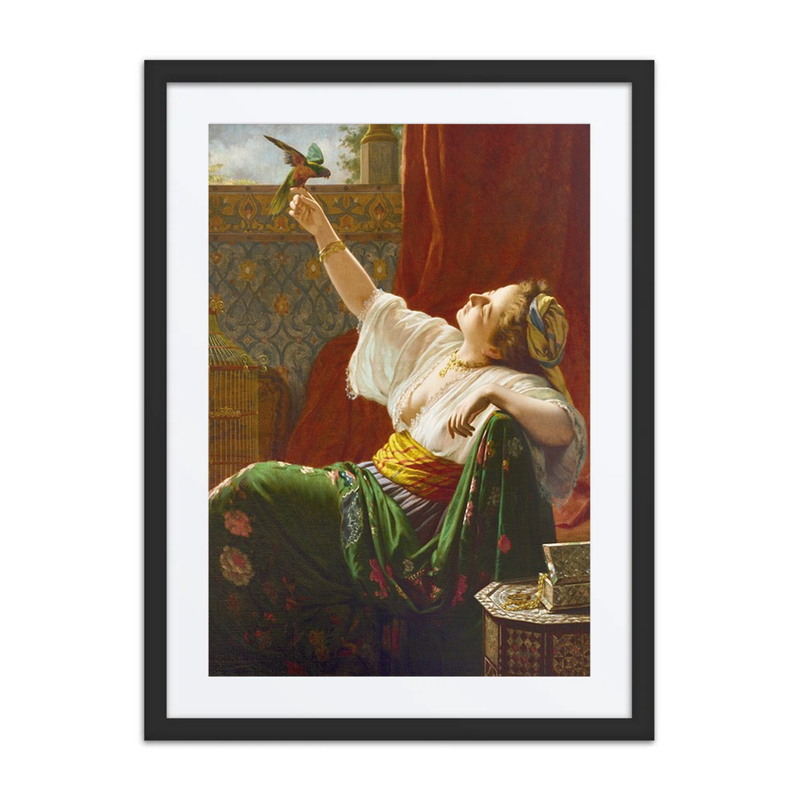 A Beauty Holding a Bird