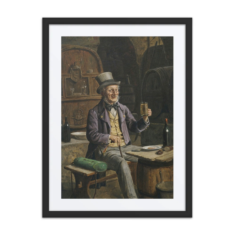 A Botanist with His Vasculum Having a Drink in the Beer Cellar