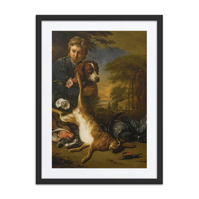 A Boy and Dog with Game