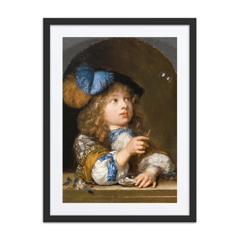 A Boy Blowing Bubbles