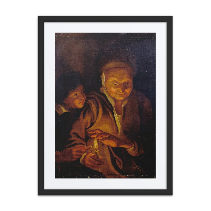 A Boy Lighting a Candle