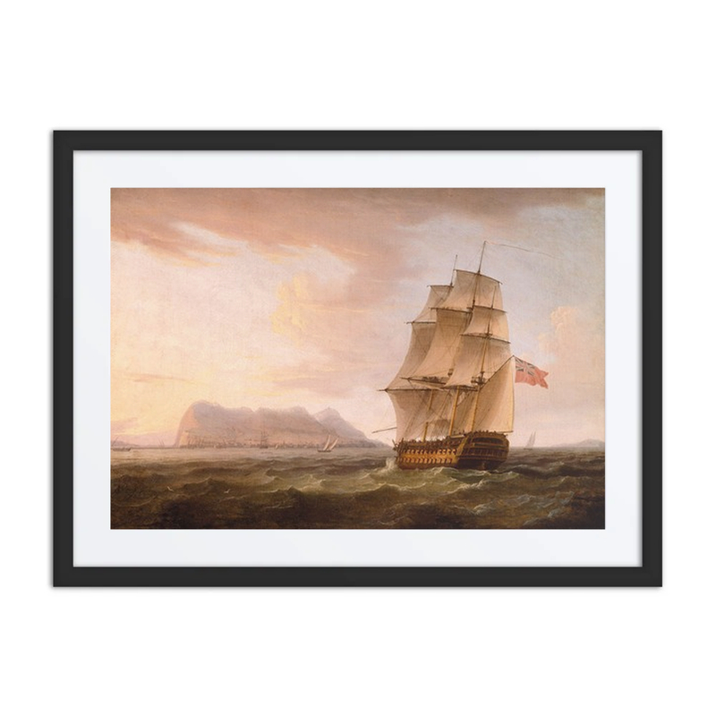 A British Man-Of-War Before the Rock of Gibraltar