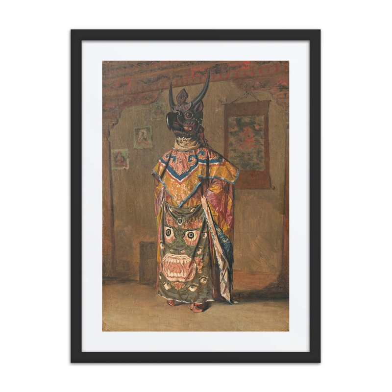 A Buddhist Lama in Ceremonial Dress at Pemionchi Monastery