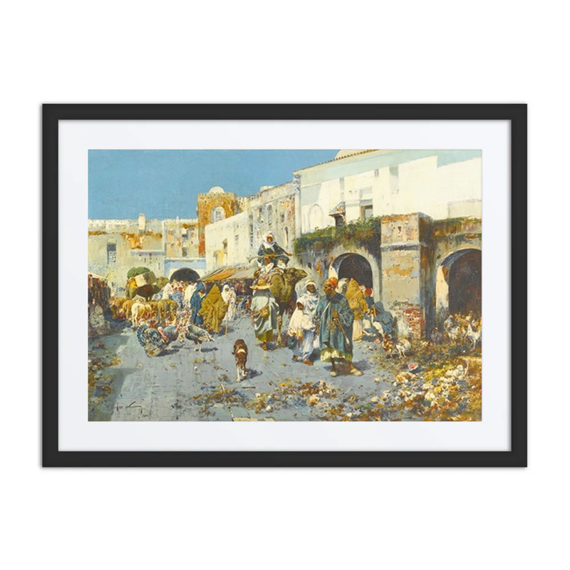 A Bustling Street in North Africa