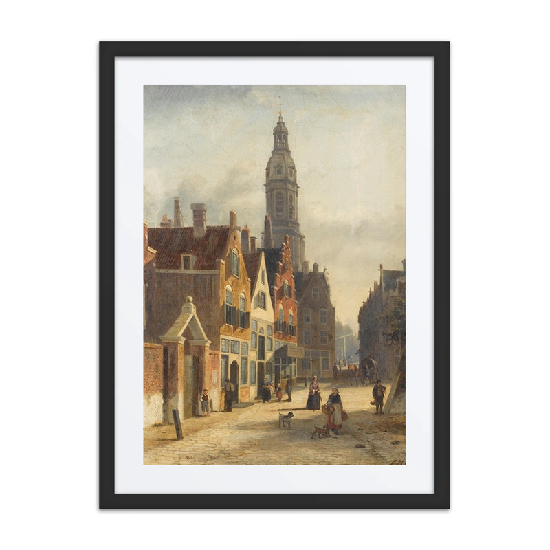 A Busy Dutch Street Scene