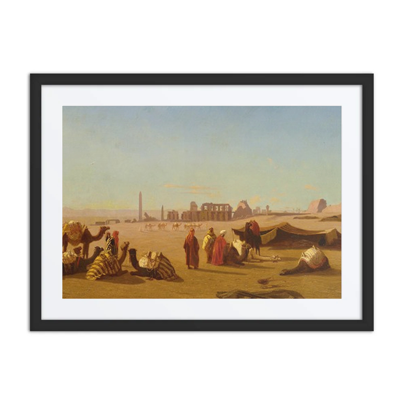 A Caravan at Rest, the Temple of Karnak, Thebes in the Distance