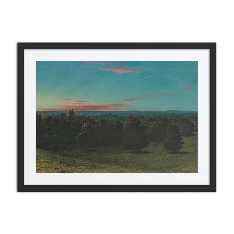 A Castle in a Forest at Sunset