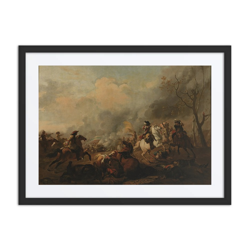 A Cavalry Skirmish in a Landscape