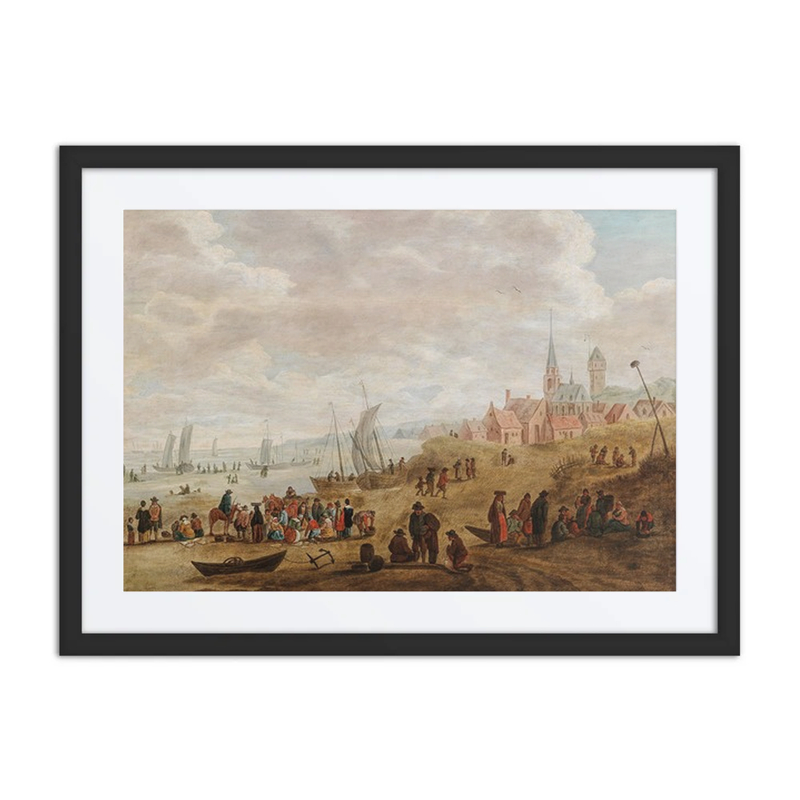 A Coastal Landscape with Numerous Figures