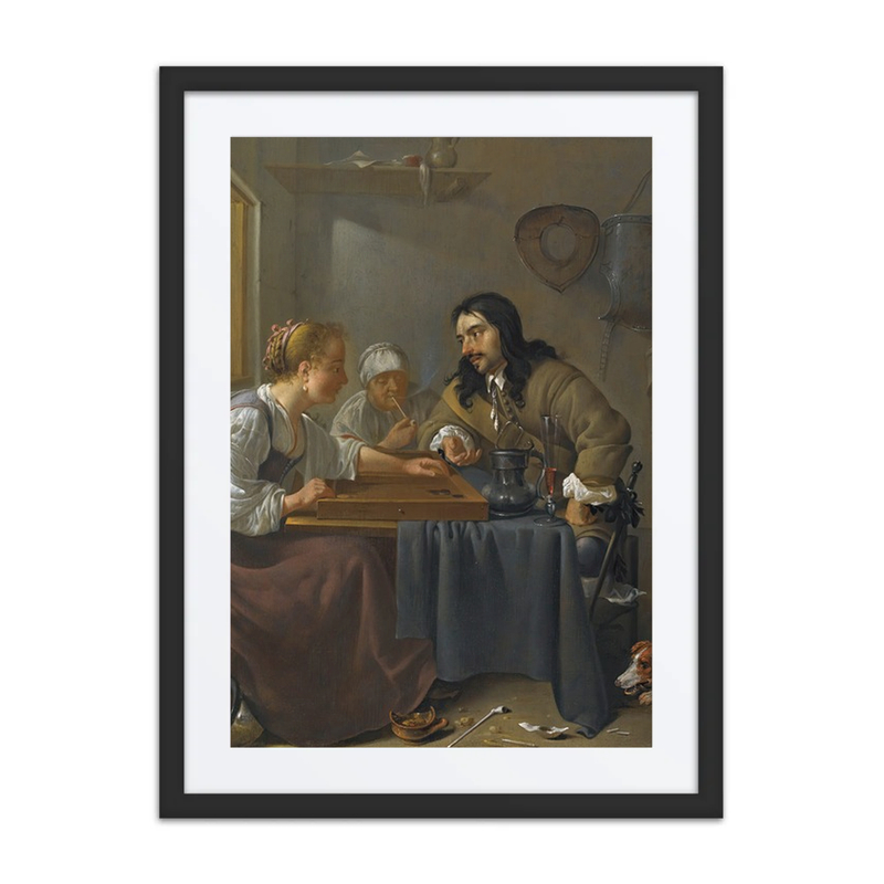 A Couple Playing Backgammon