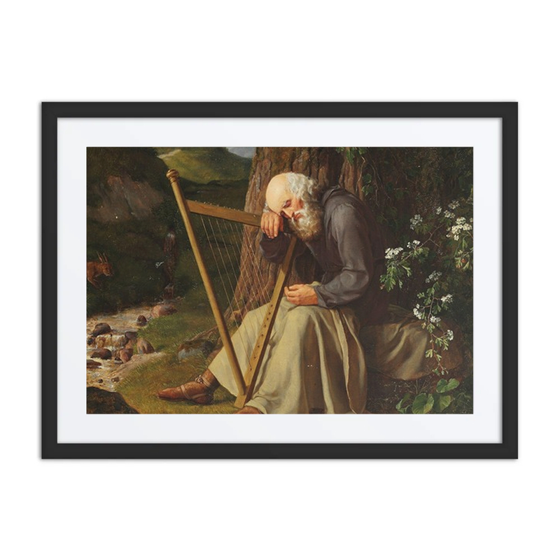 A Dozing Harpist