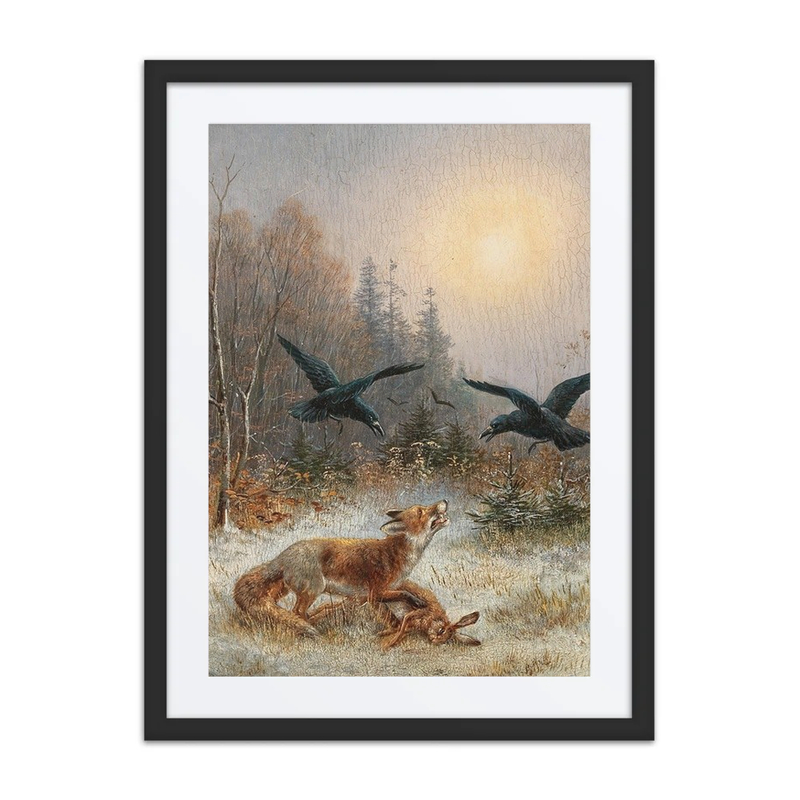 A Fox Defends Its Prey