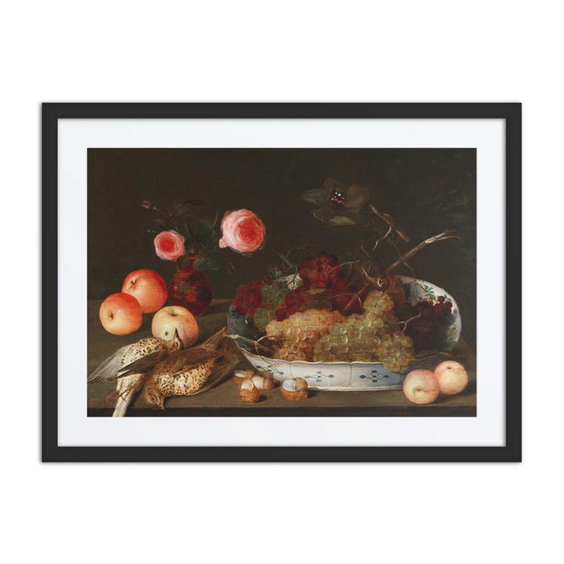 A Fruit and Flower Still Life with Birds