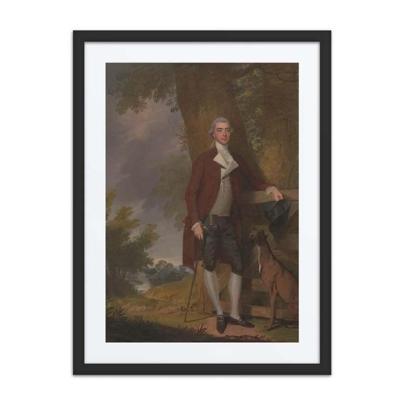 A Gentleman and His Dog in a Landscape
