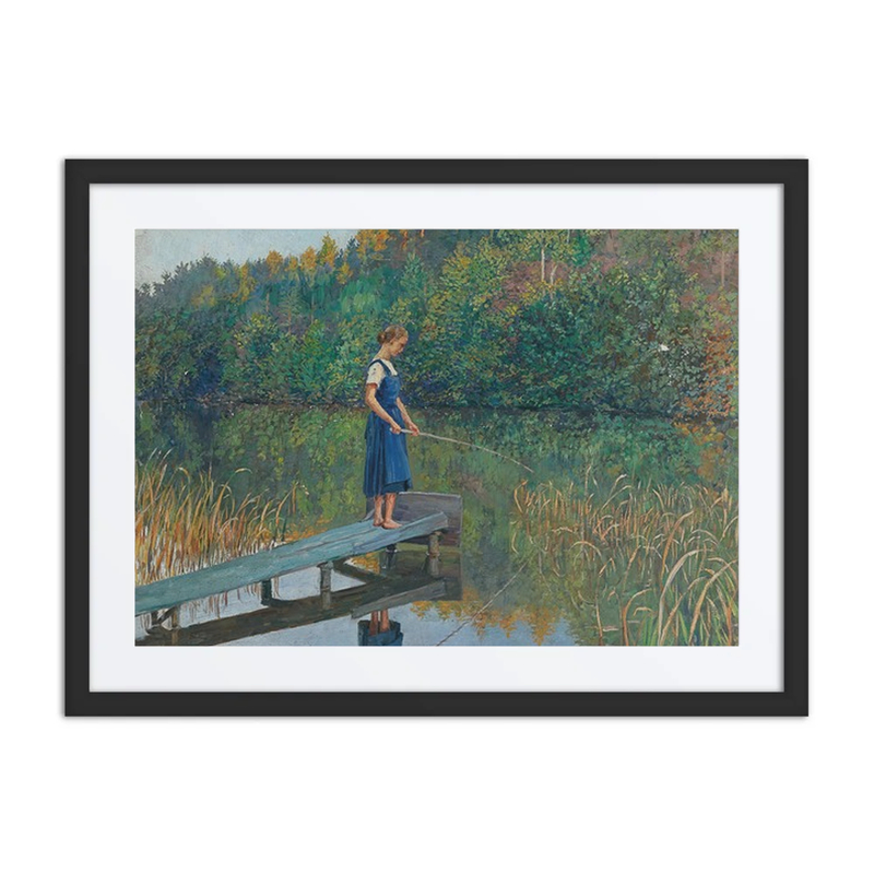 A Girl on a Jetty, Fishing