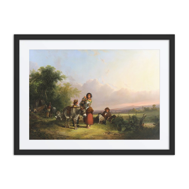 A Gypsy Camp at Sunset