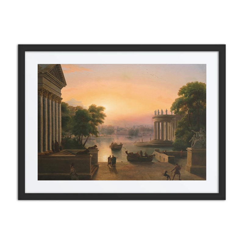 A Harbour Landscape with Temples