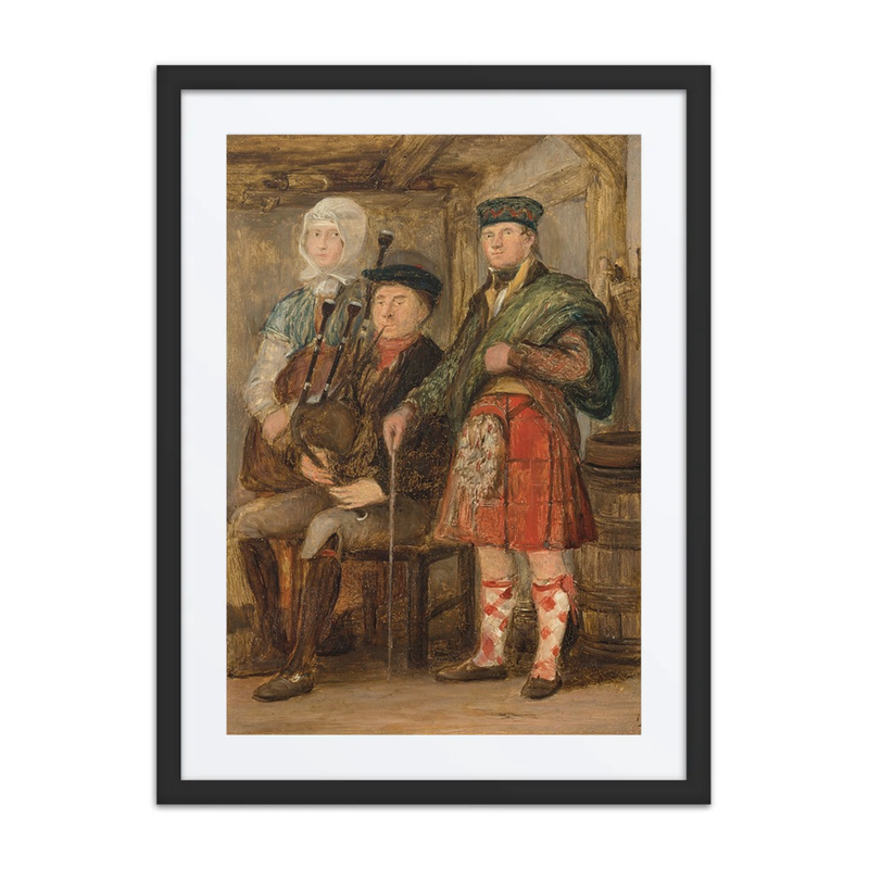 A Highland Interior with a Bagpipe Player