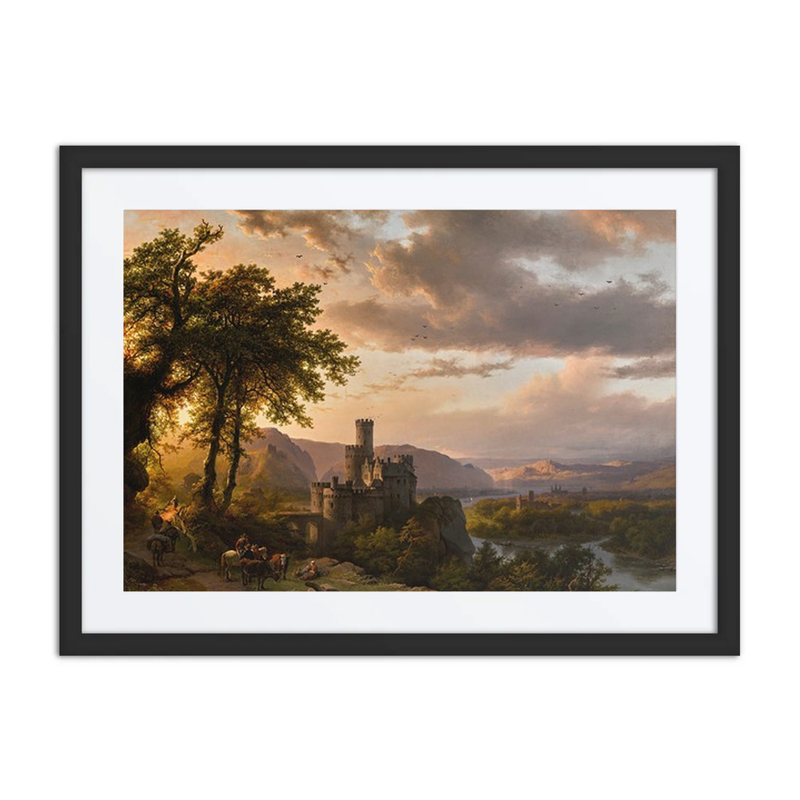 A Hilly Landscape with Castle and Travelers