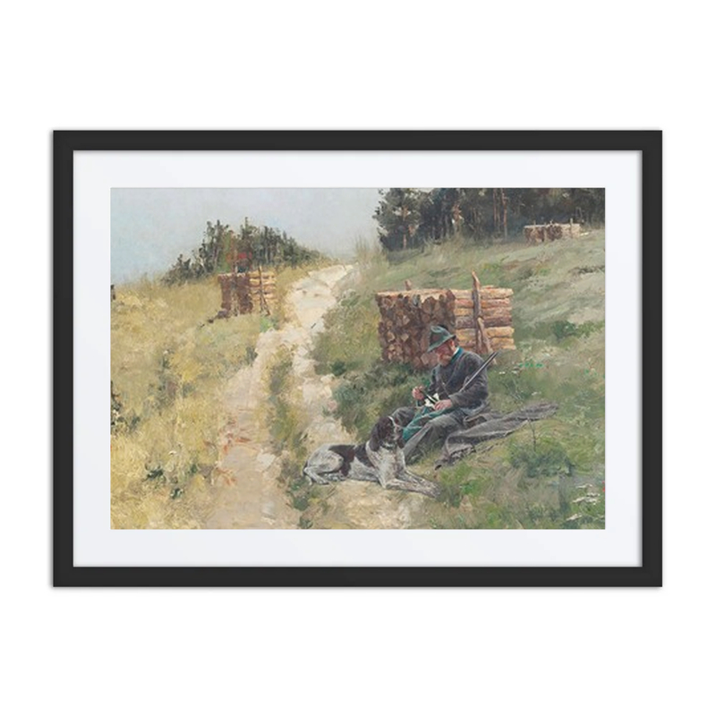 A Hunter Taking Refreshment