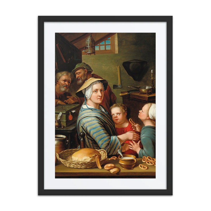 A Kitchen Interior with Figures