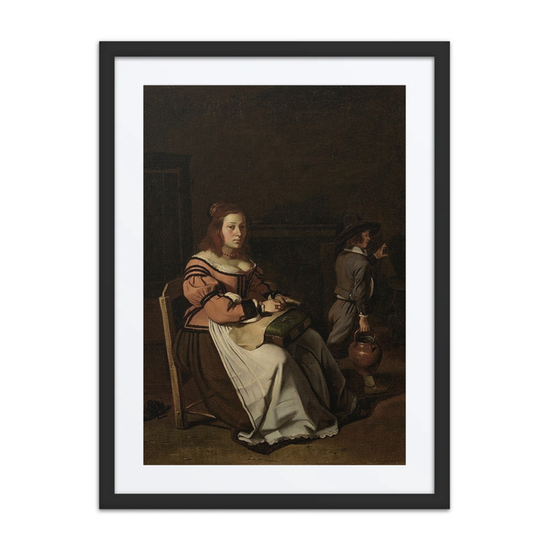 A Lady Sewing Lace
