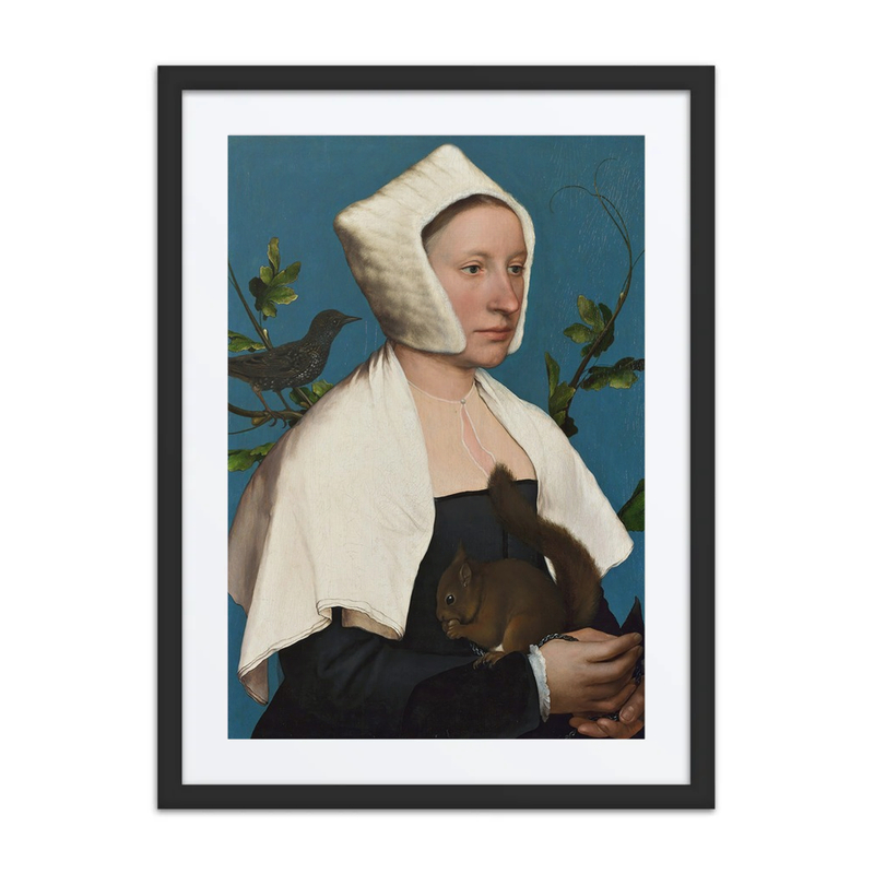 A Lady with a Squirrel and a Starling