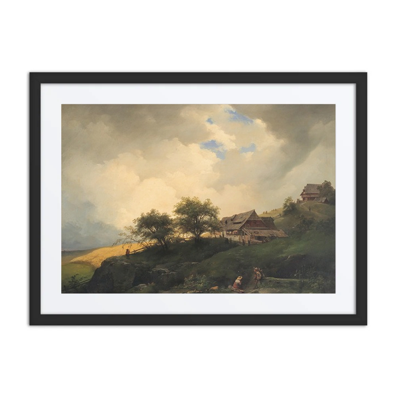 A Landscape with Peasant Huts and Cornfield