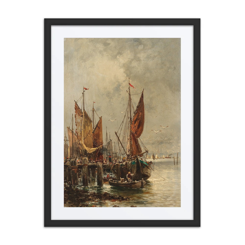 A Lively Scene in the Harbour