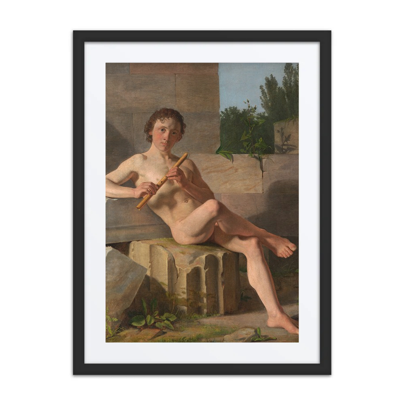 A Male Model Playing the Flute