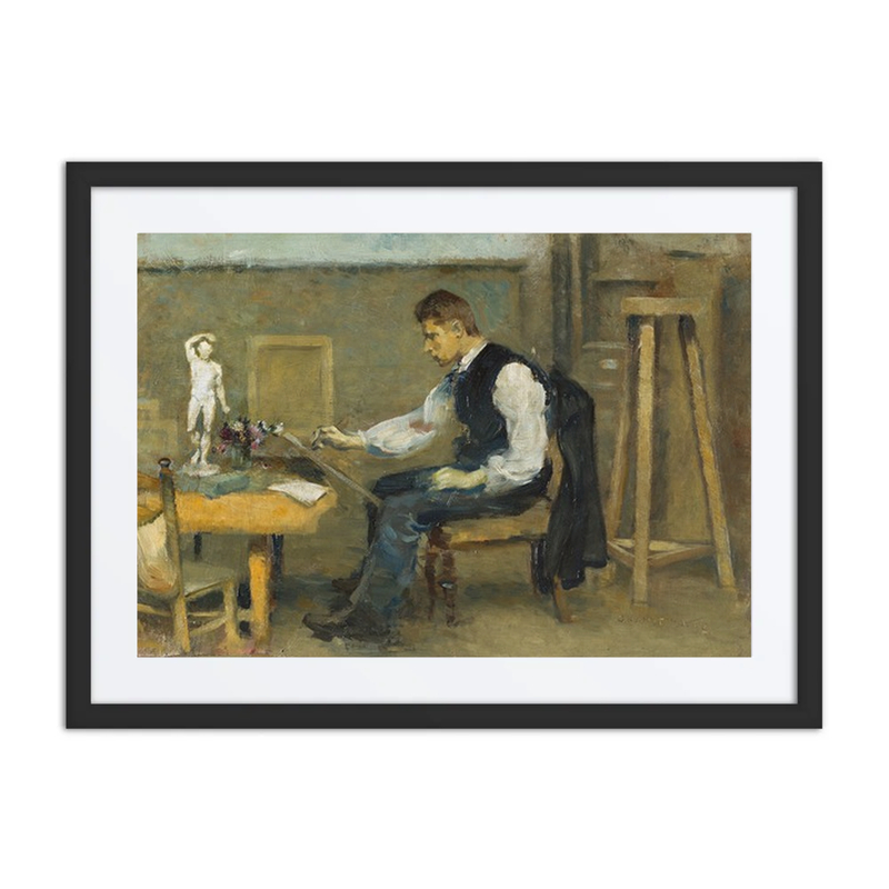 A Man Drawing