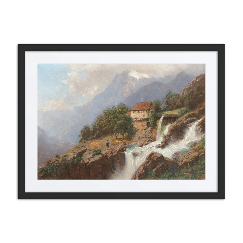 A Mill by a Mountain Stream