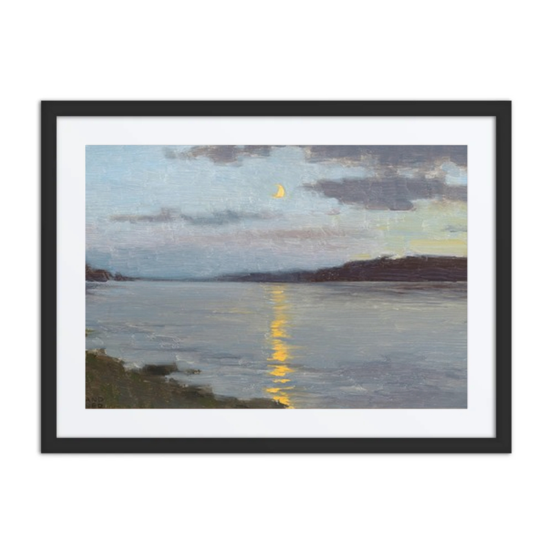 A Moonlit Night on a Lake