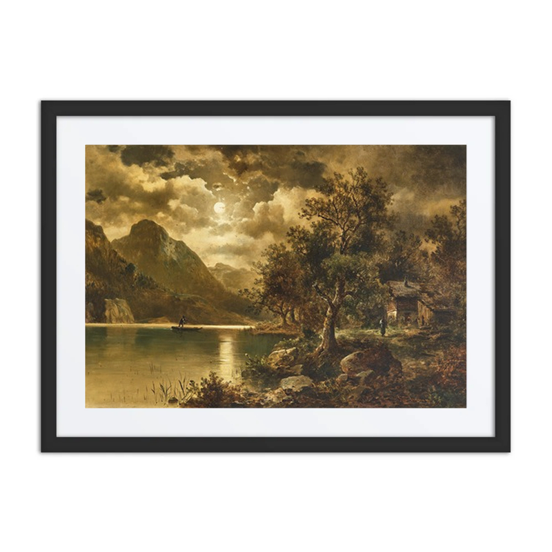 A Moonlit Night on the Lakeside