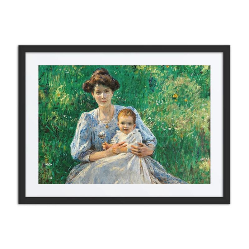 A Mother with Child in the Meadow