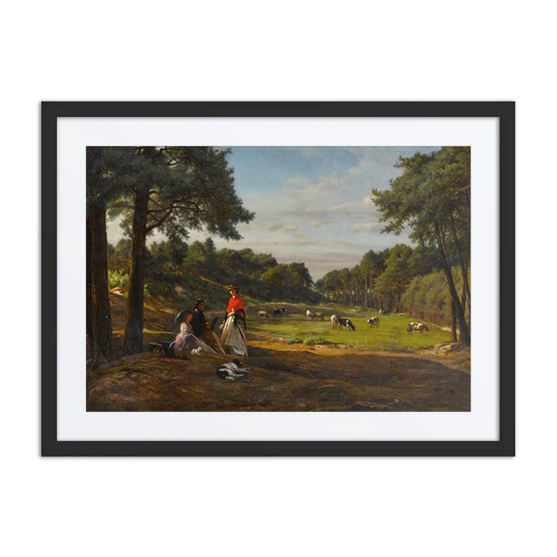 A Pastoral Landscape with Figures Sketching