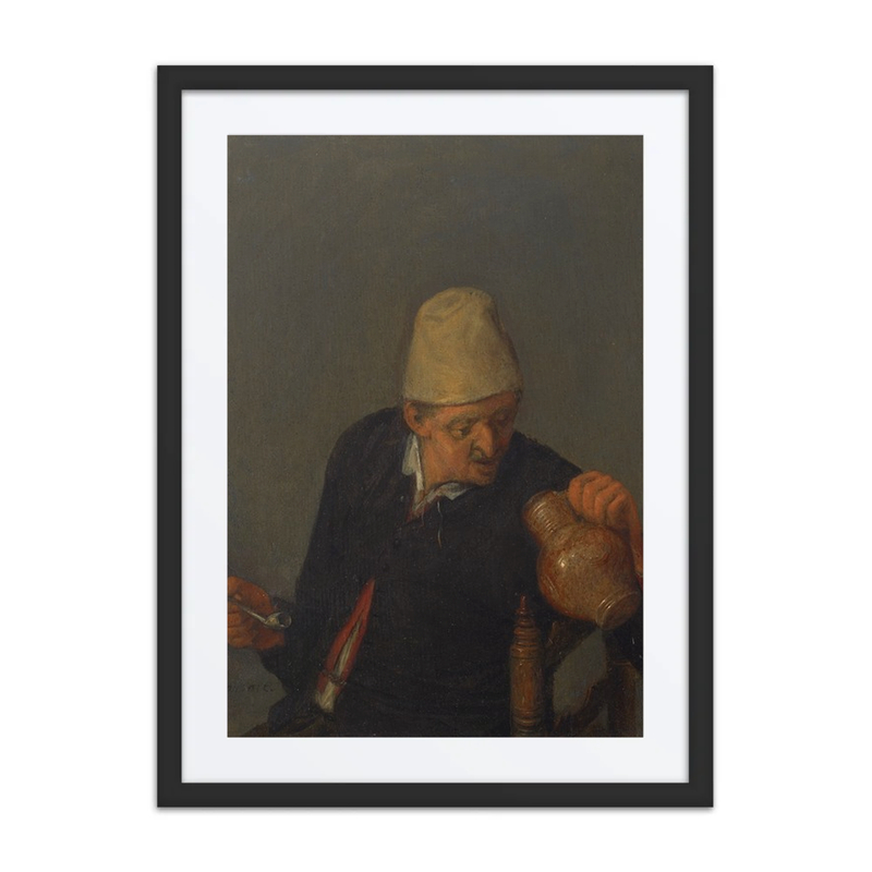 A Peasant Holding a Jug and Pipe