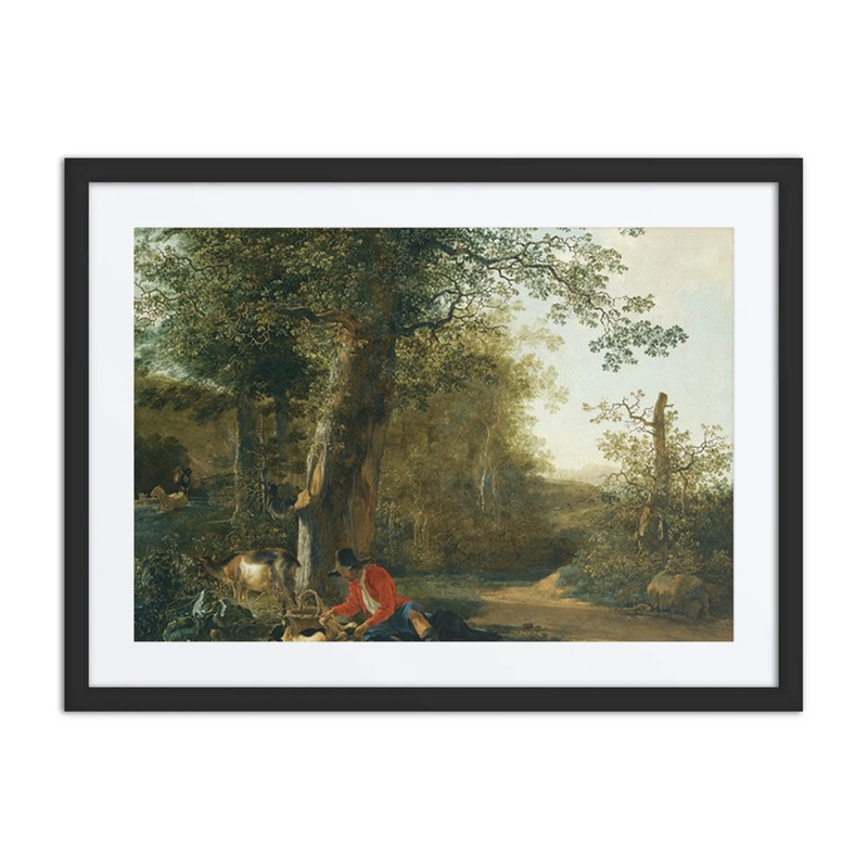 A Peasant with Goats