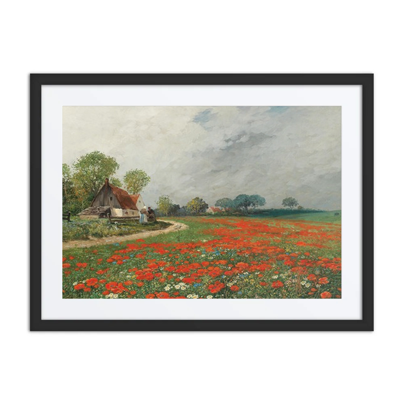 A Poppy Field with Daisies