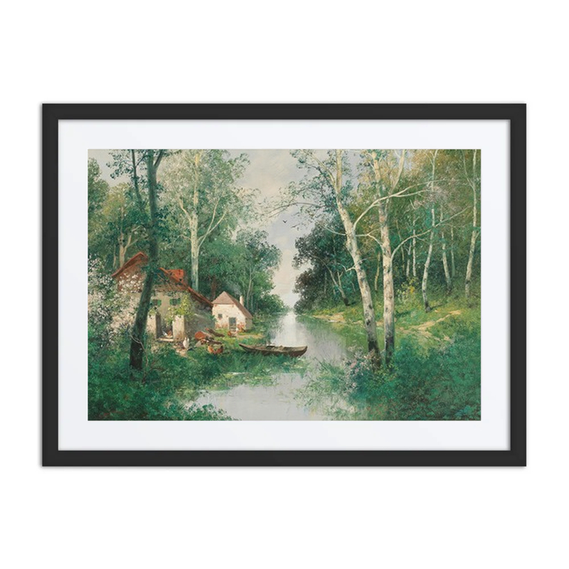 A River Landscape in Spring