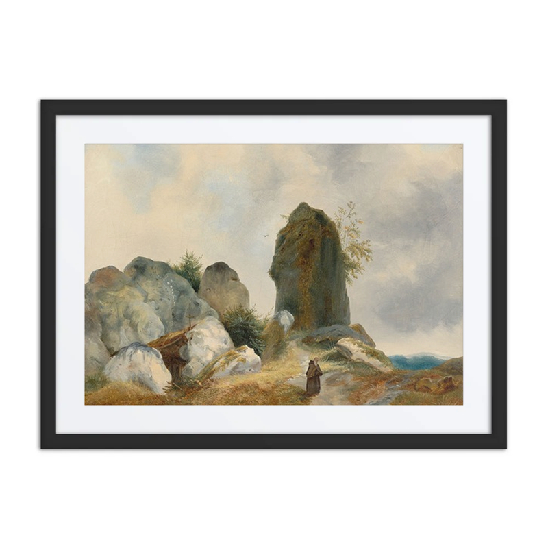 A Rocky Landscape with a Hermit