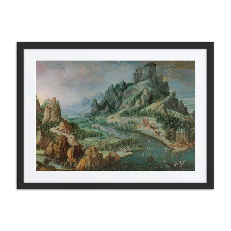 A Rocky Landscape with Numerous Figures