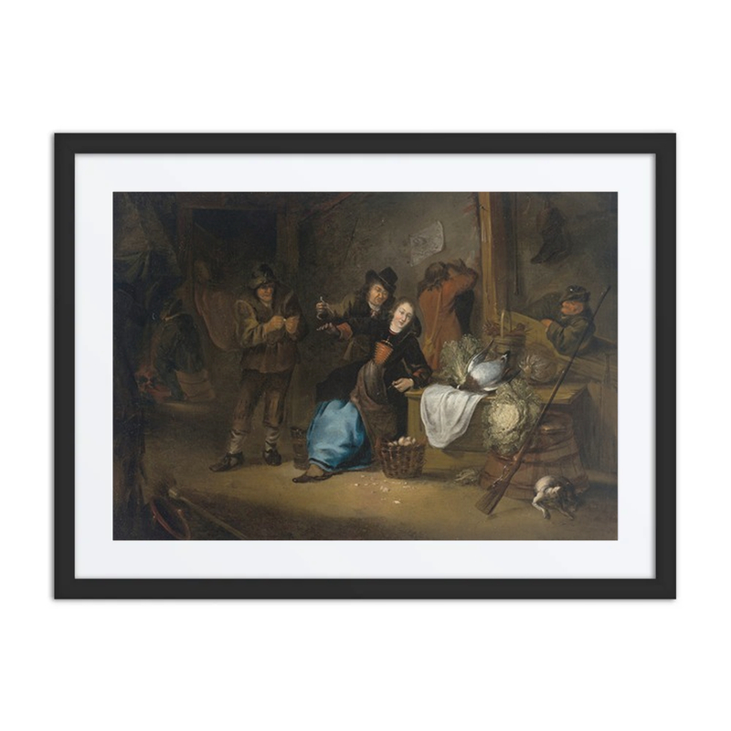 A Rustic Interior with Merrymakers