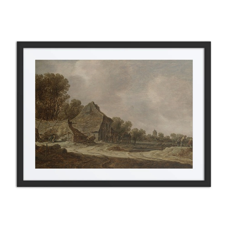 A Sandy Road with Thatched Cottages