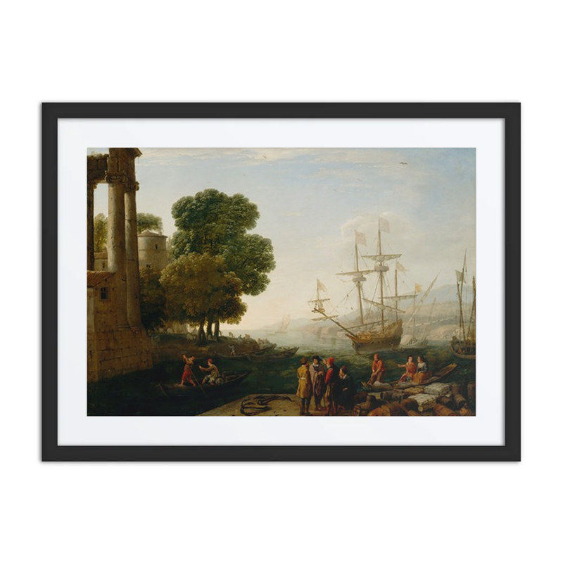 A Seaport at Sunset