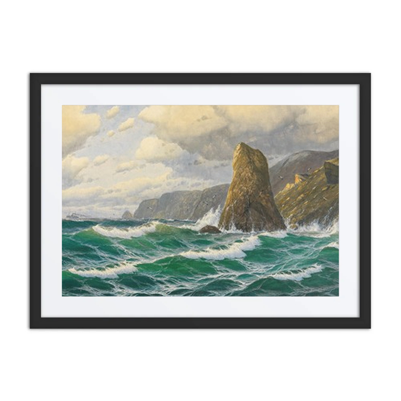 A Seascape with Steamer on the Horizon