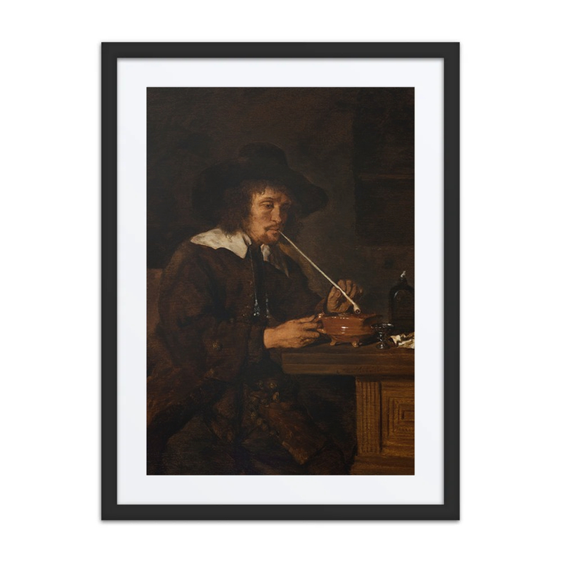 A Smoker Lighting His Pipe