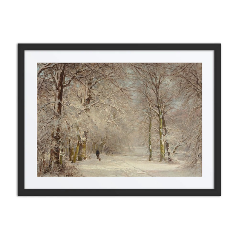 A Snow-Covered Path in Winter